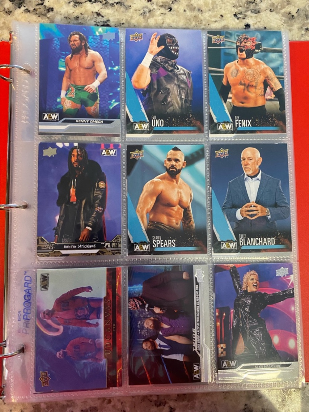 AEW All Elite Wrestling Trading card collection with over 100 cards